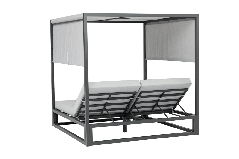 Daybed Edna aluminio antracita y textil gris medio | Kubu #