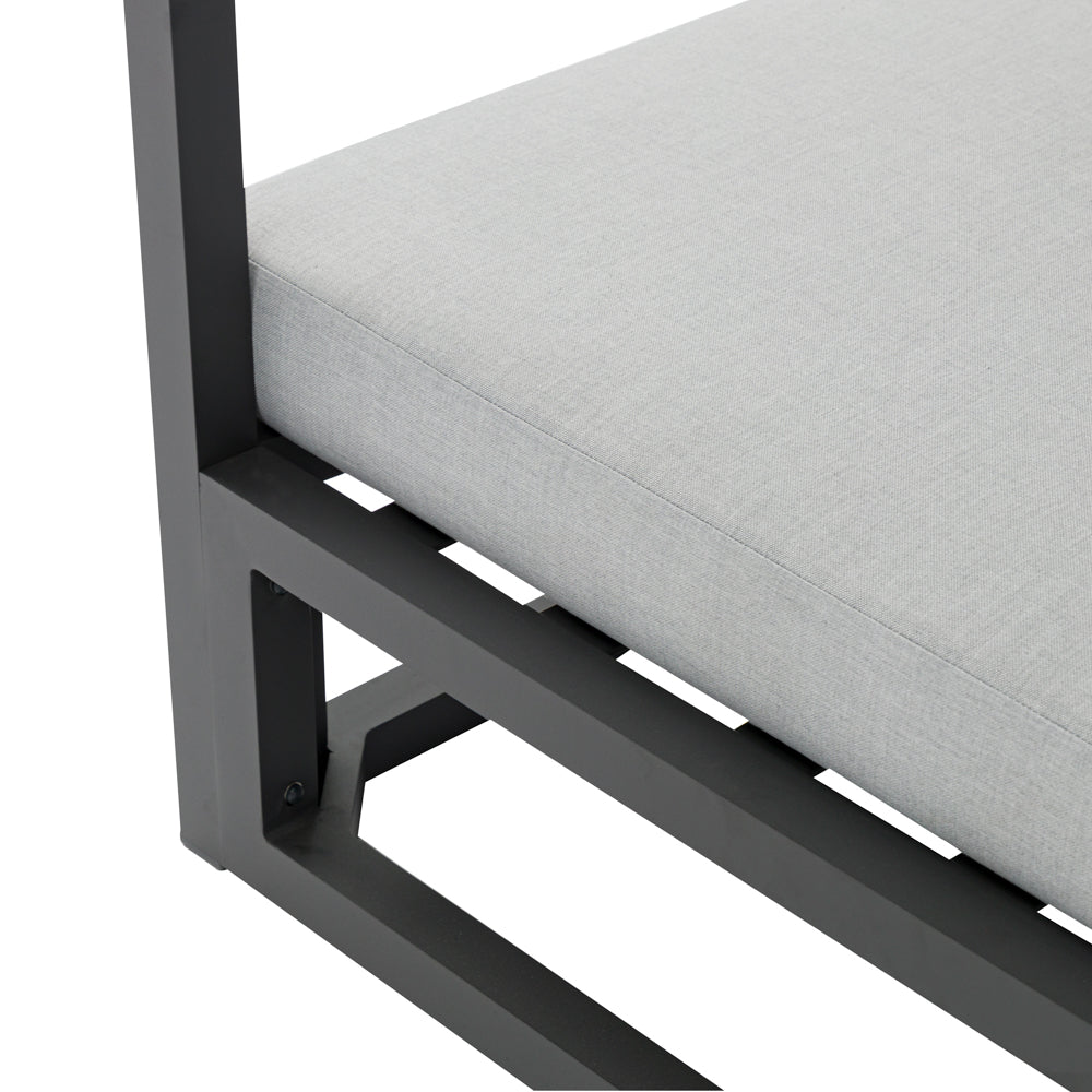 Daybed Edna aluminio antracita y textil gris medio | Kubu #