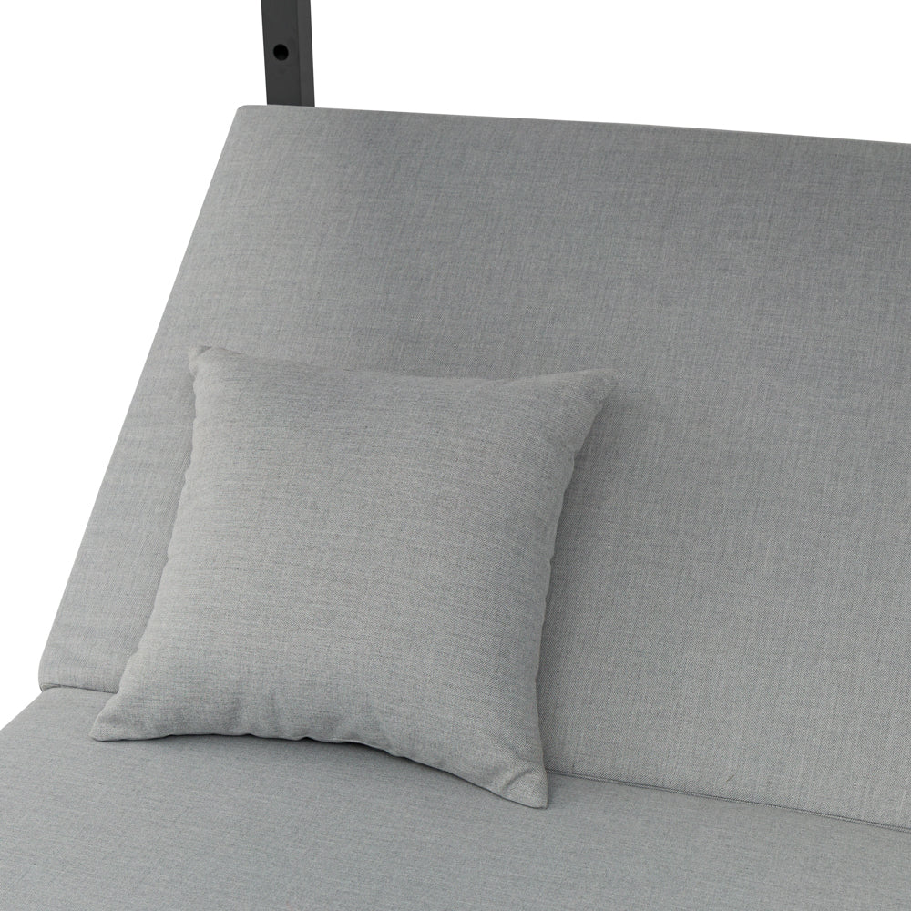 Daybed Edna aluminio antracita y textil gris medio | Kubu #