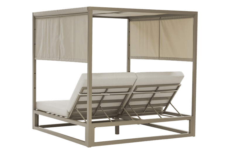 Daybed Edna aluminio taupe y textil beige | Kubu #