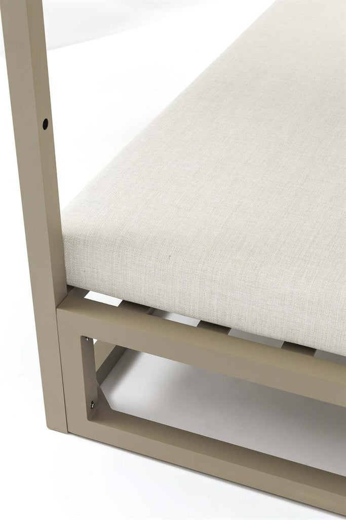 Daybed Edna aluminio taupe y textil beige | Kubu #