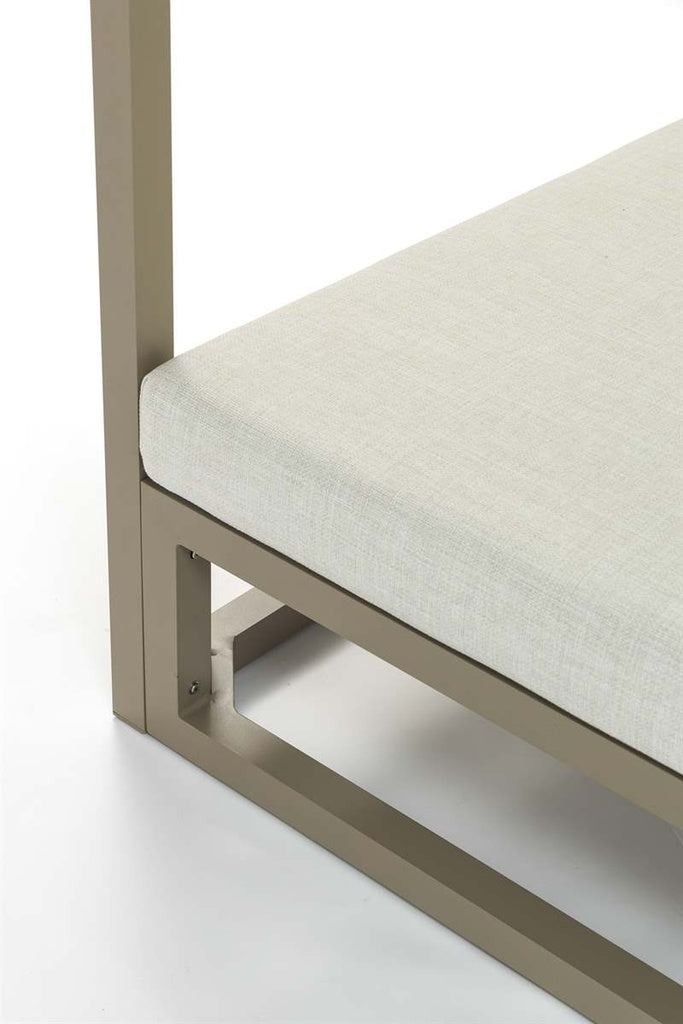 Daybed Edna aluminio taupe y textil beige | Kubu #