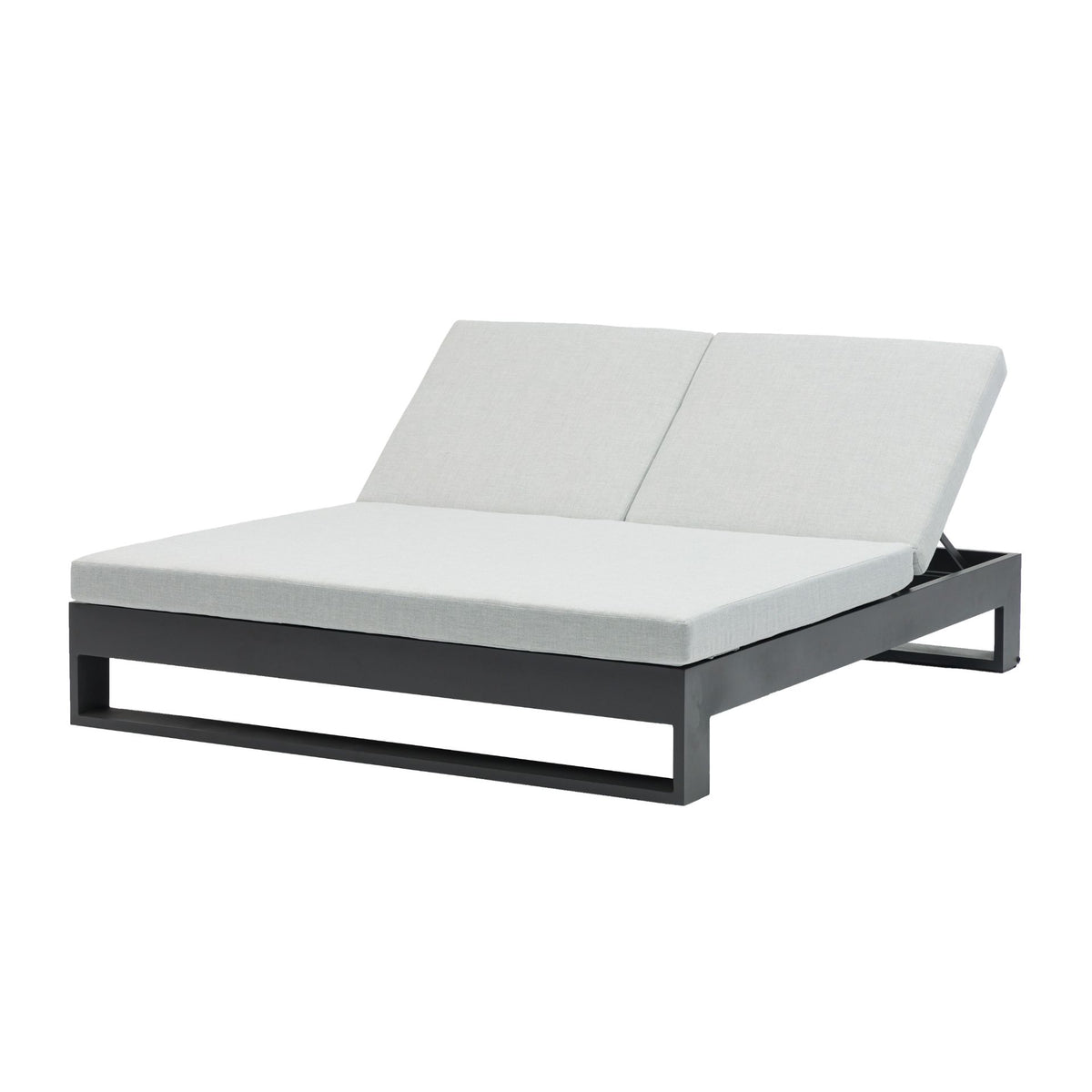Daybed Niland aluminio antracita y textil gris medio | KUBU #