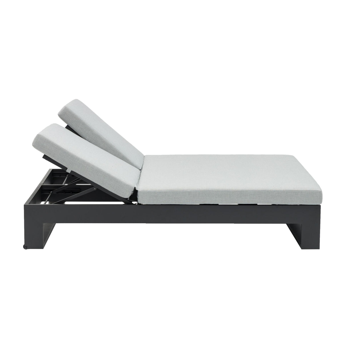 Daybed Niland aluminio antracita y textil gris medio | KUBU #