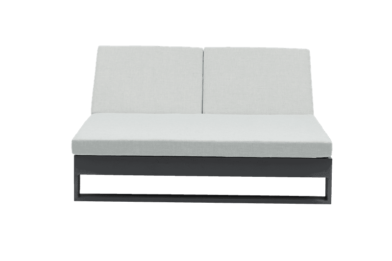 Daybed Niland aluminio antracita y textil gris medio | Kubu #