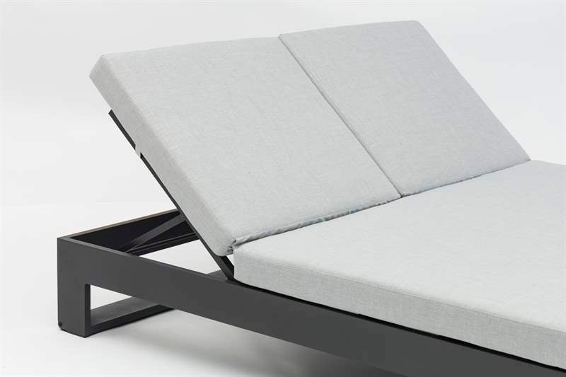 Daybed Niland aluminio antracita y textil gris medio | Kubu #