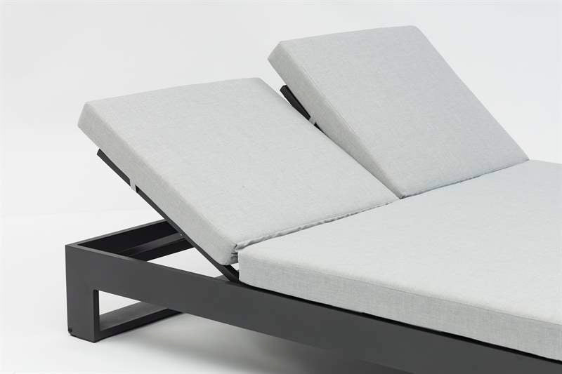 Daybed Niland aluminio antracita y textil gris medio | Kubu #