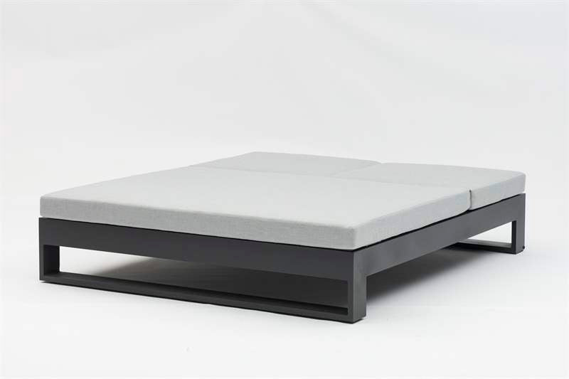 Daybed Niland aluminio antracita y textil gris medio | Kubu #
