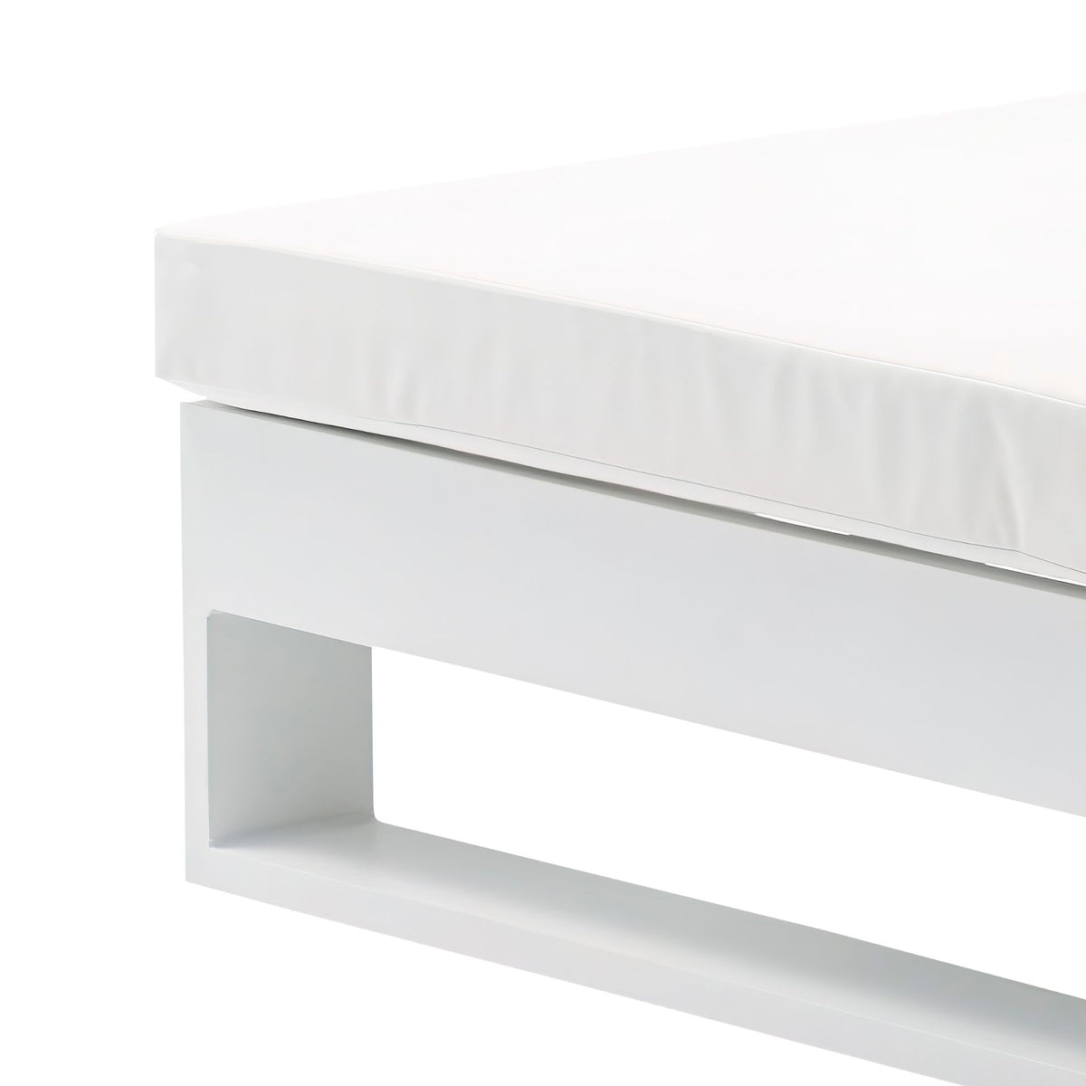 Daybed Niland aluminio blanco y tejido náutico blanco | KUBU #
