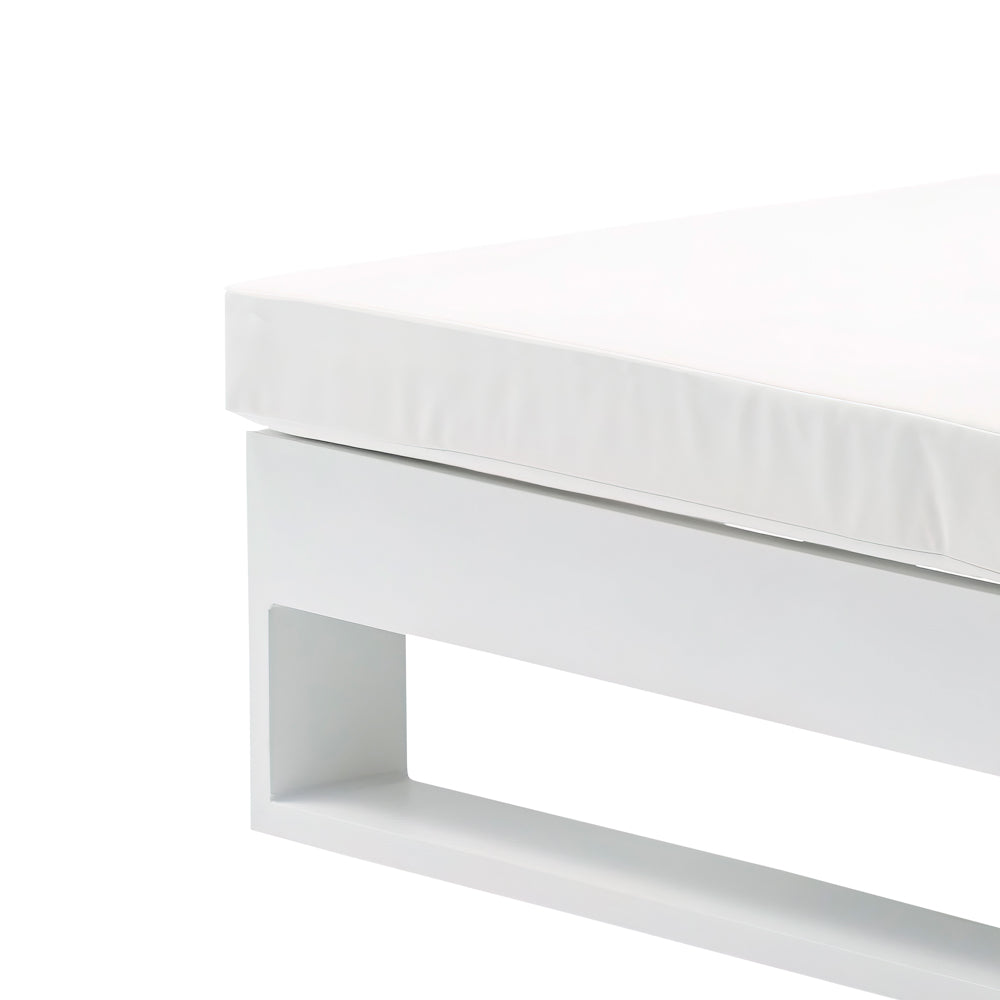 Daybed Niland aluminio blanco y tejido náutico blanco | Kubu #