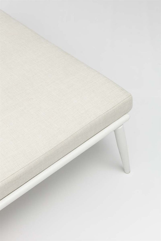 Daybed de Exterior Irvine | Aluminio Blanco y Cuerda Taupe | Kubu #