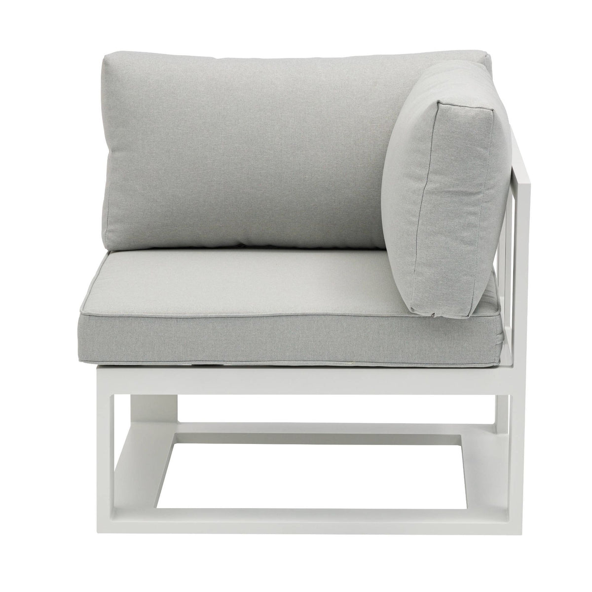 Esquinero de Aluminio Blanco Cojines Gris Claro Niland | KUBU #