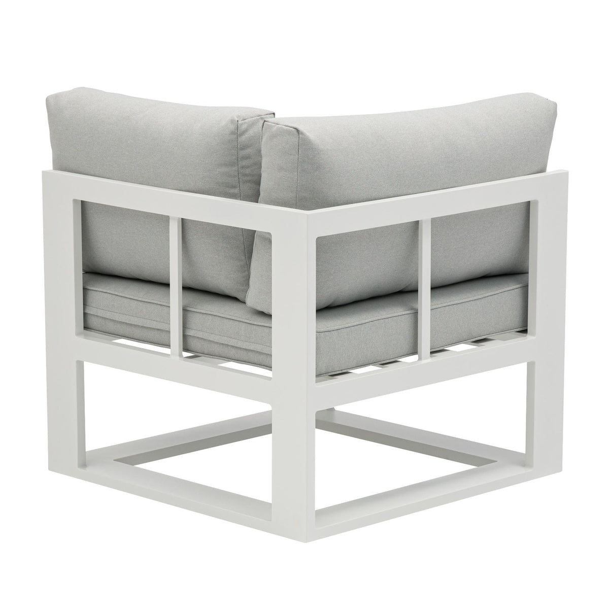 Esquinero de Aluminio Blanco Cojines Gris Claro Niland | KUBU #