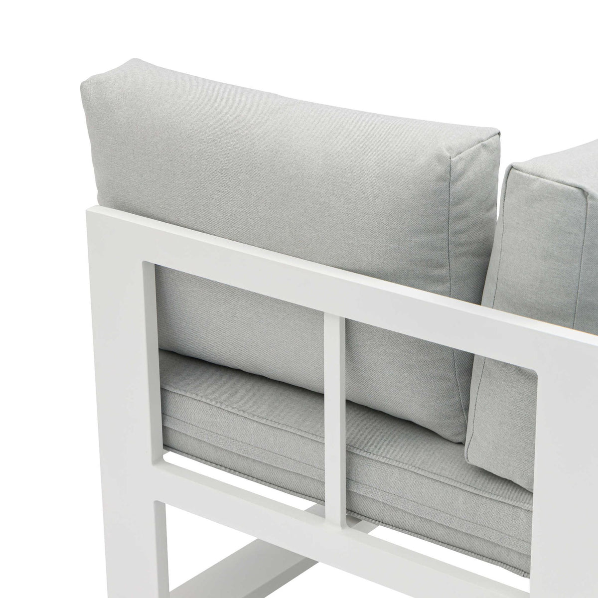 Esquinero de Aluminio Blanco Cojines Gris Claro Niland | KUBU #