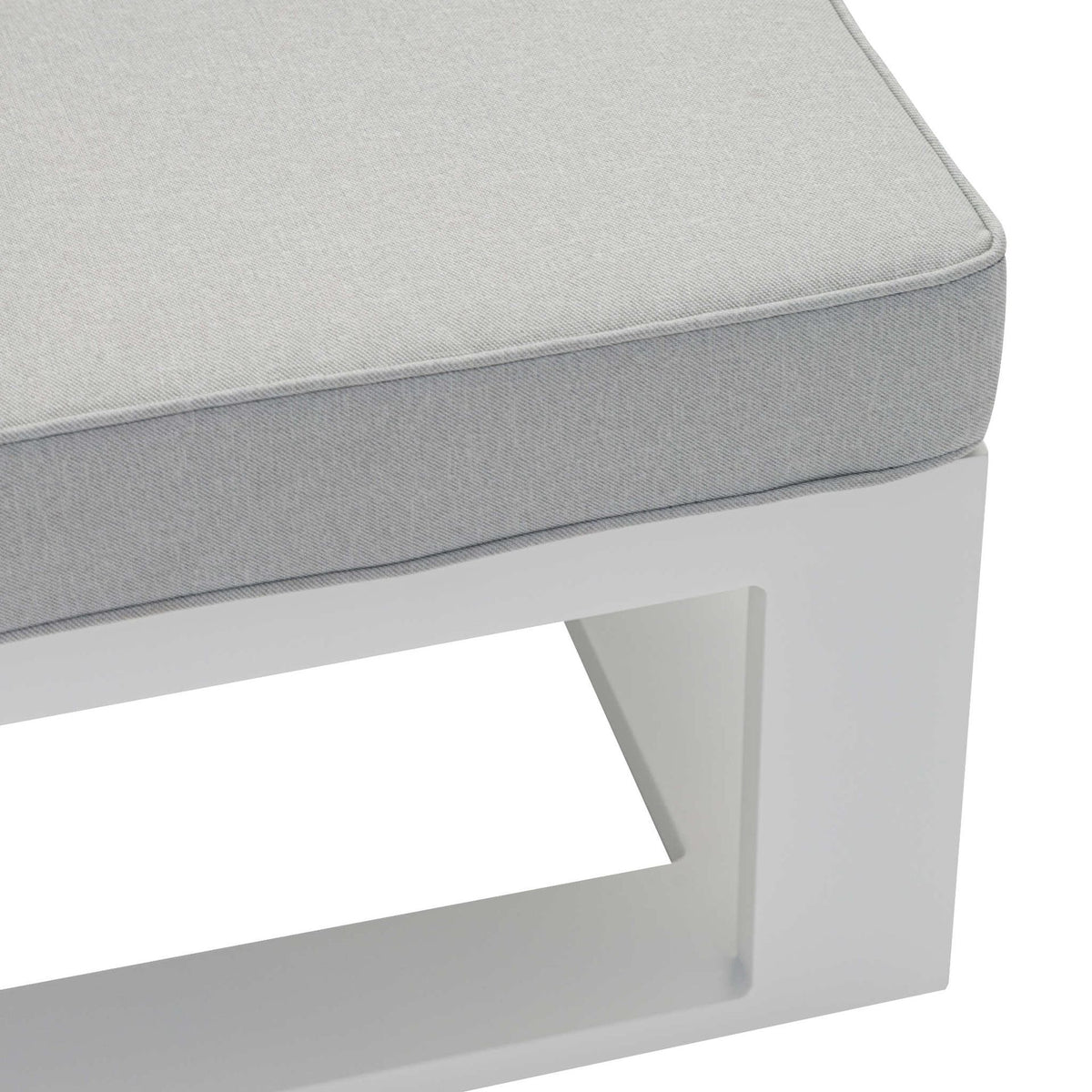Esquinero de Aluminio Blanco Cojines Gris Claro Niland | KUBU #