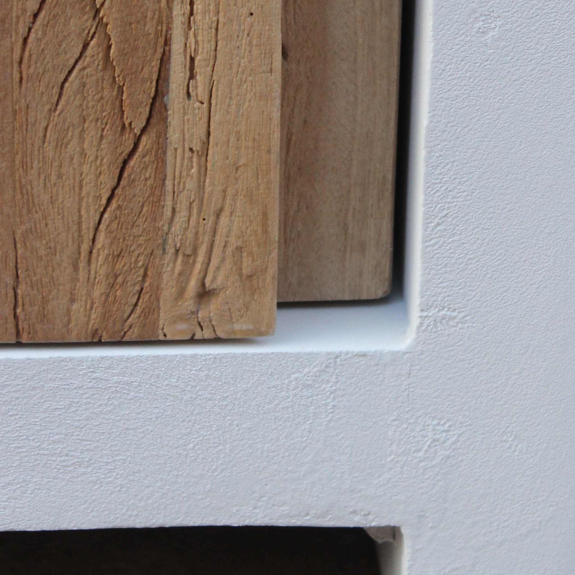 Estantería Eivissa 55X40X190cm | Blanco Mate y Madera Natural | KUBU #