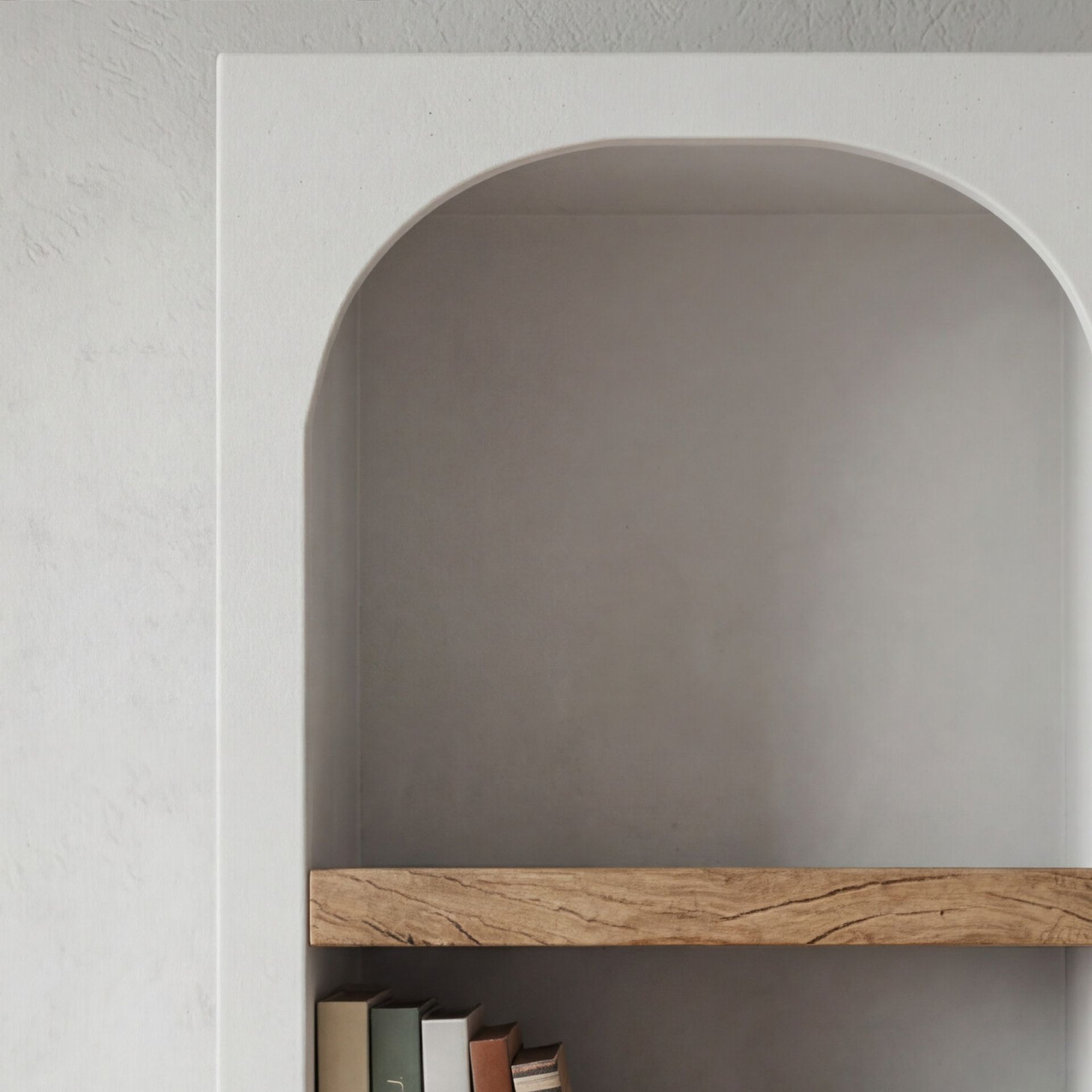 Estantería Eivissa 55X40X190cm | Blanco Mate y Madera Natural | KUBU #