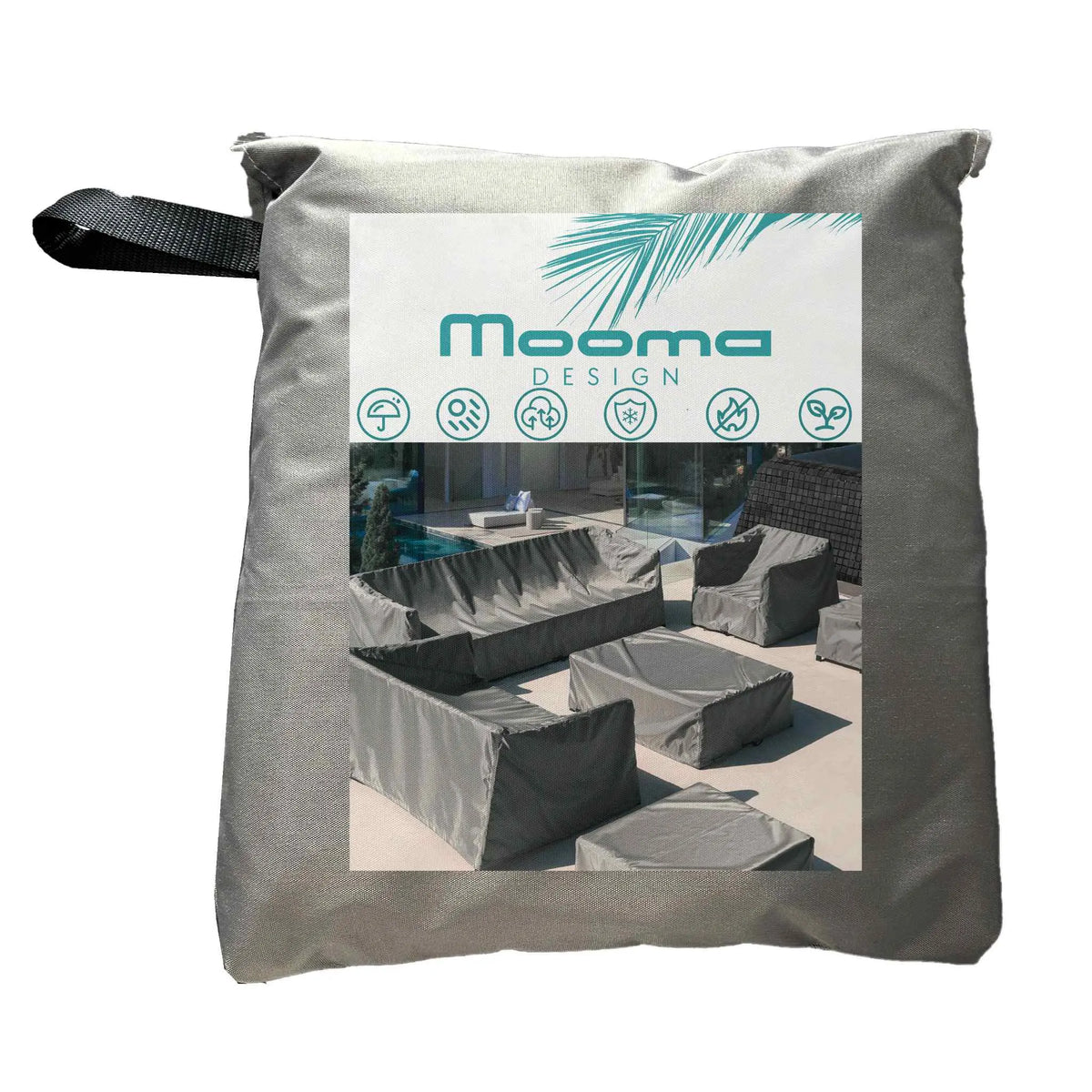 Funda de protección para mesa de comedor rectangular 110x225x75 cm | KUBU #