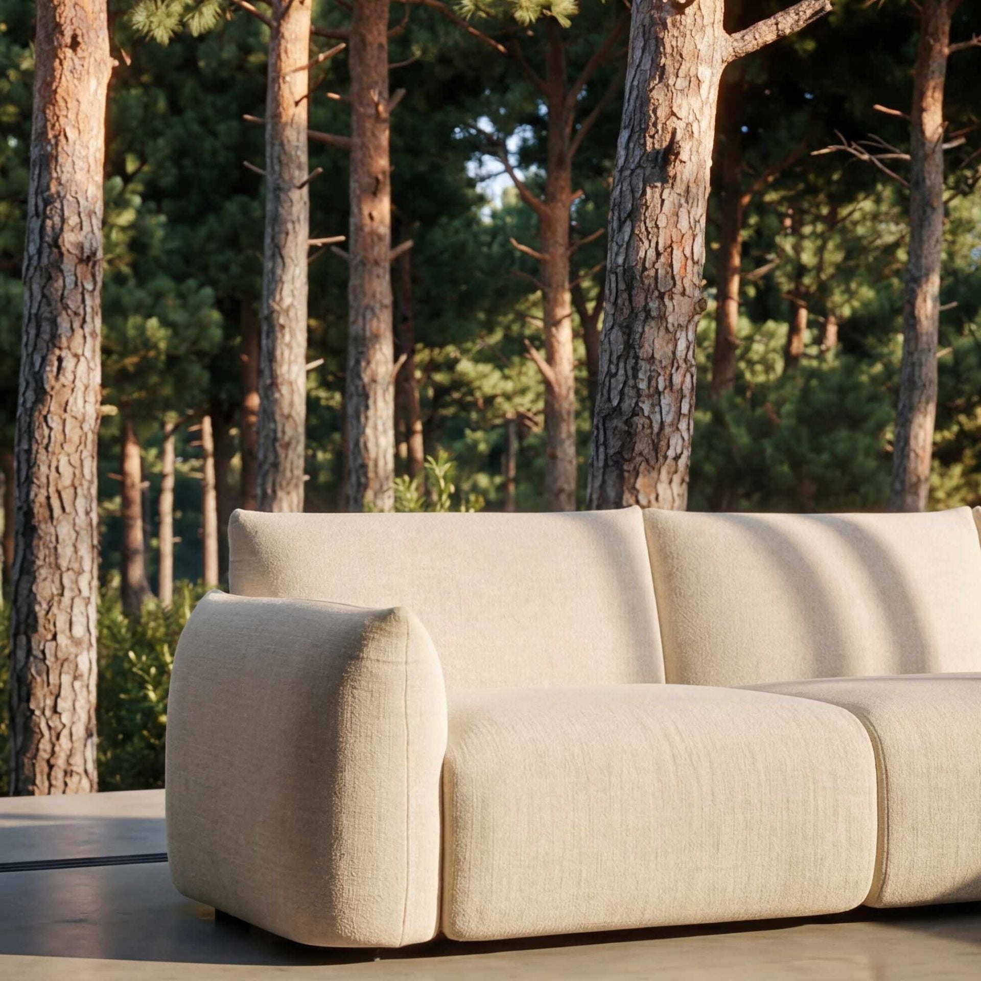 Módulo 2 plazas Riverside beige brazo izquierdo | Kubu #