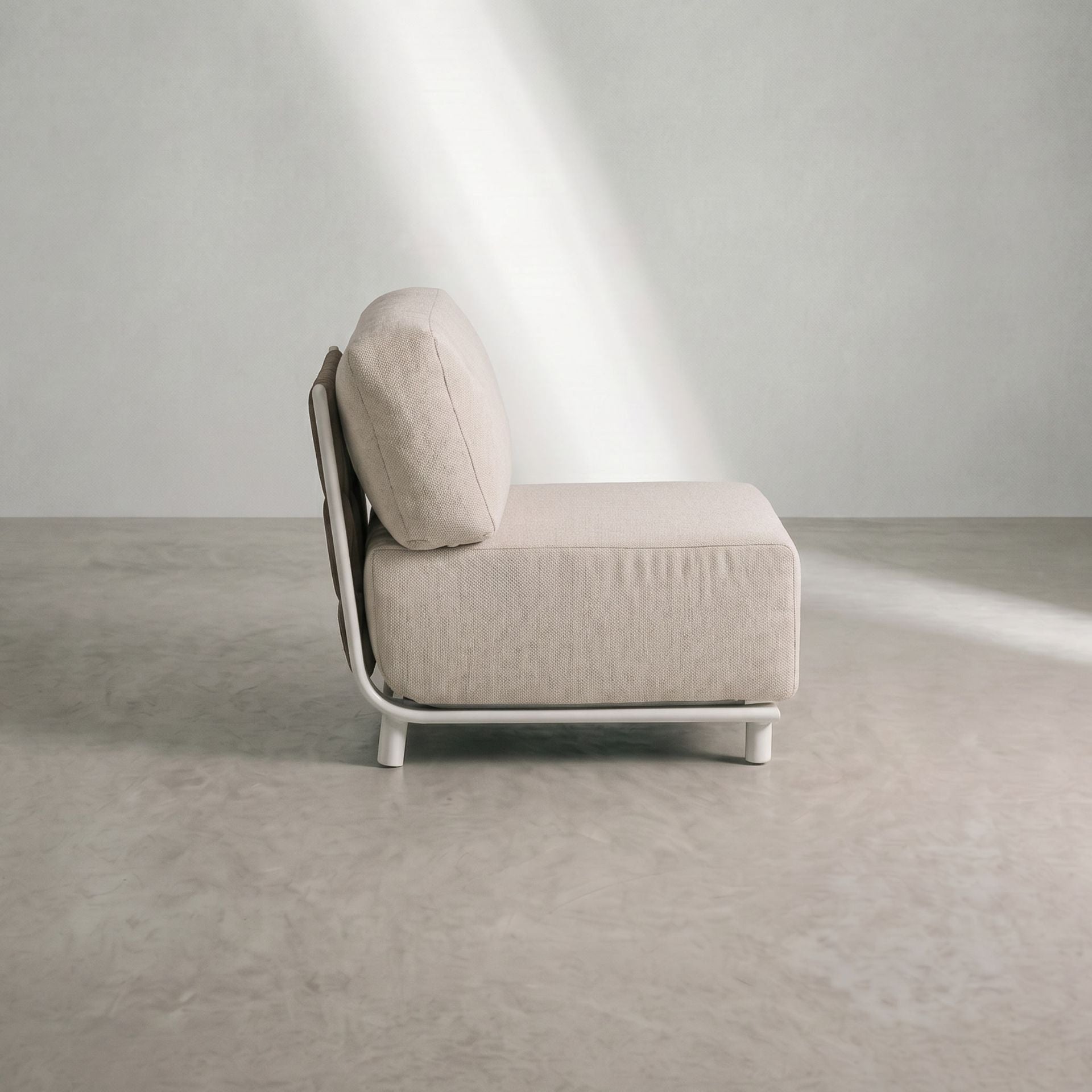 Módulo ampliación Carson aluminio blanco textil beige | Kubu #