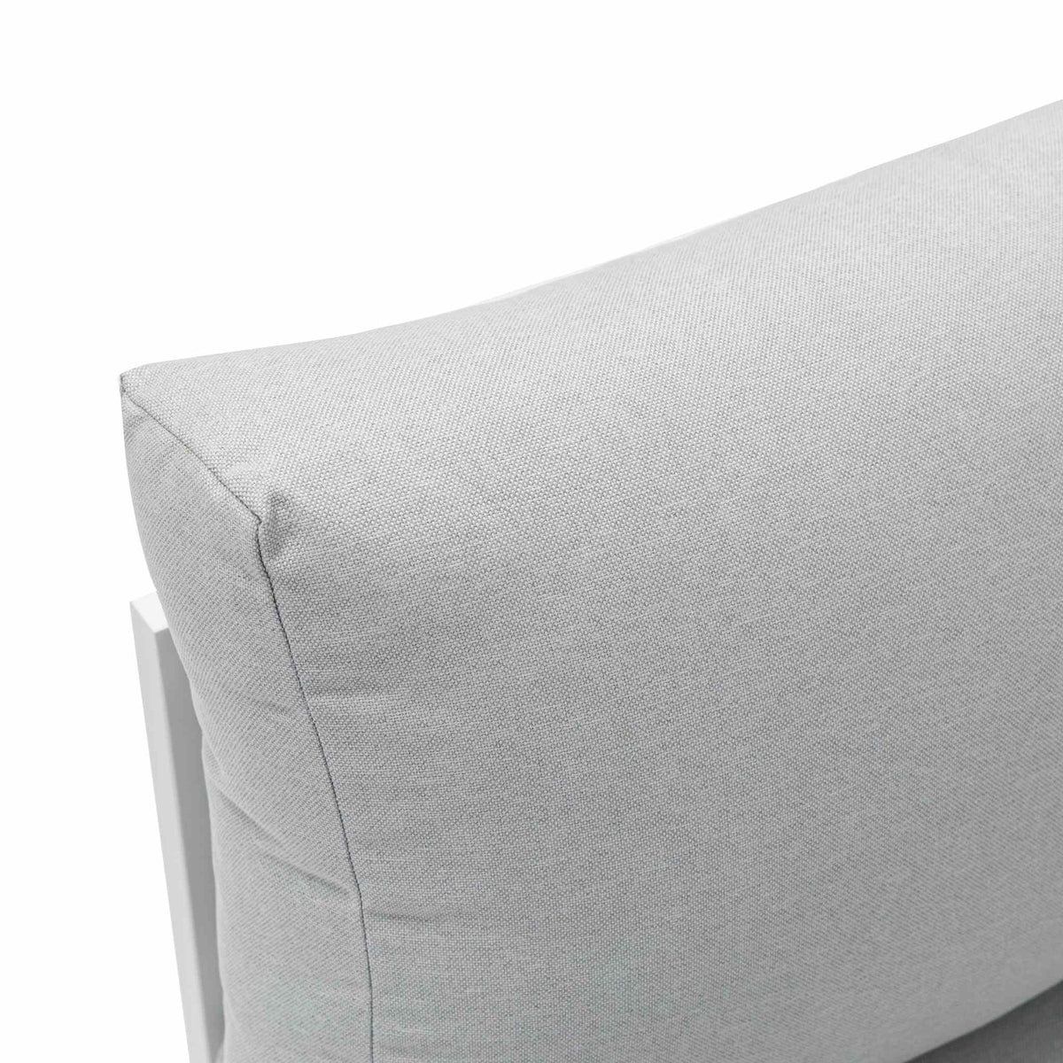 Módulo ampliación Niland aluminio blanco y cojinería gris claro. | KUBU #