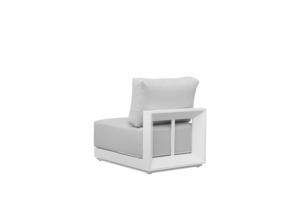 Módulo ampliación Onix aluminio blanco cojinería gris claro | Kubu #