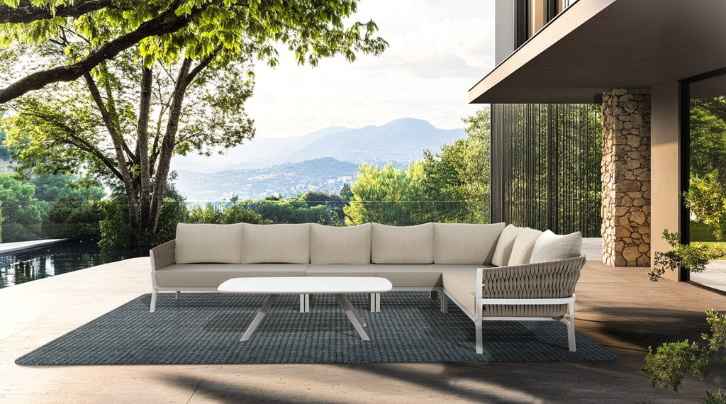 Módulo de ampliación Anmore aluminio blanco textil  greige | Kubu #