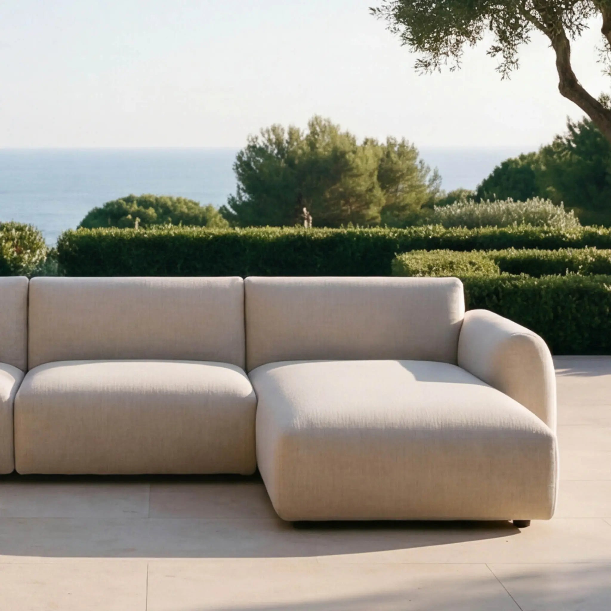 Módulo lounge Riverside brazo derecho (VF) beige | Kubu #