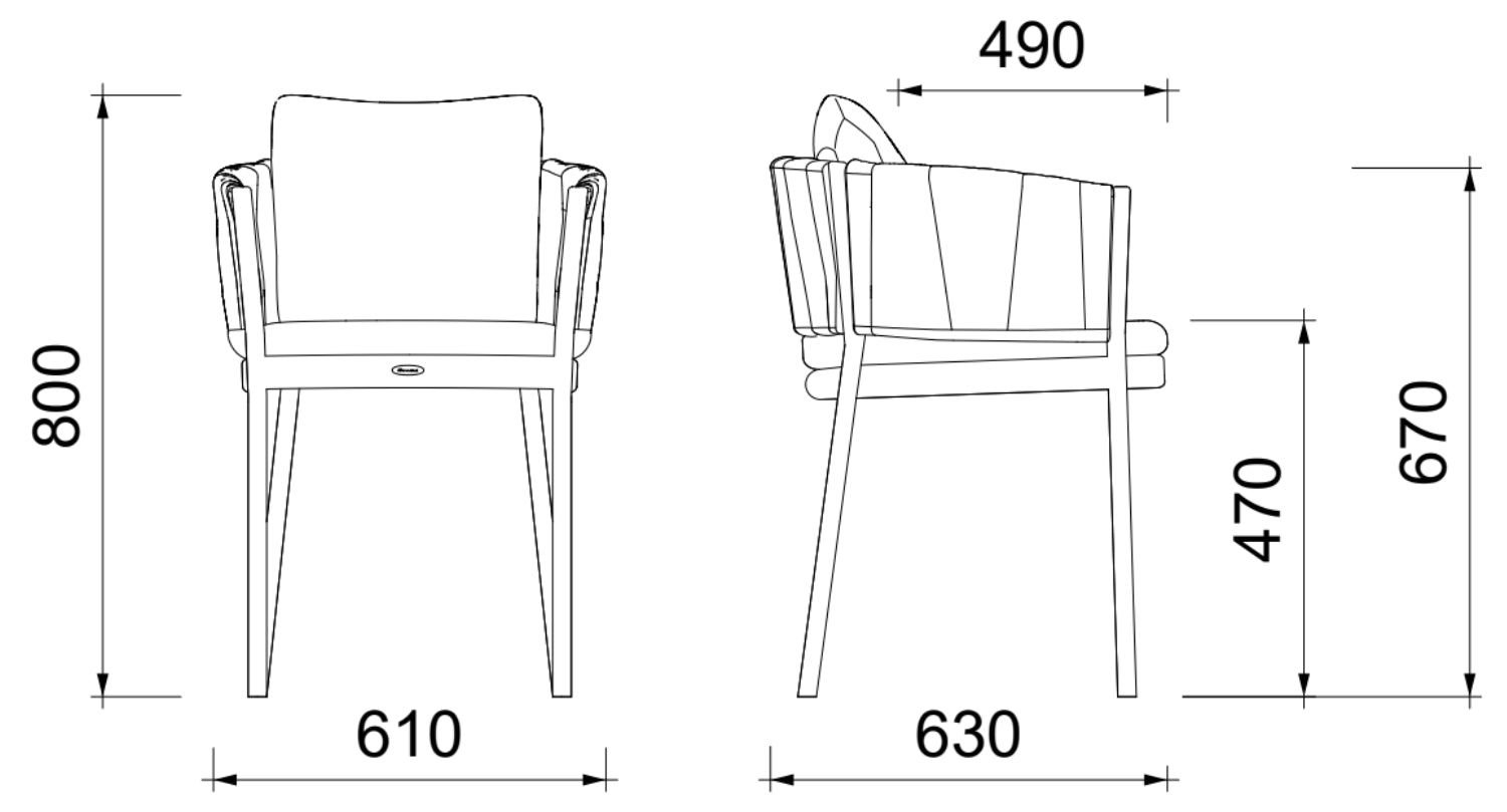 Medidas_Silla de comedor Batu | kubu #