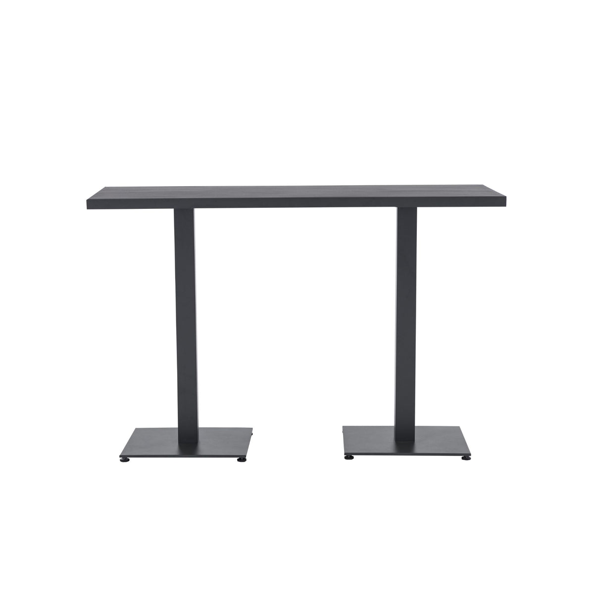 Mesa alta bar Orick 160x70 cm aluminio antracita. | KUBU #