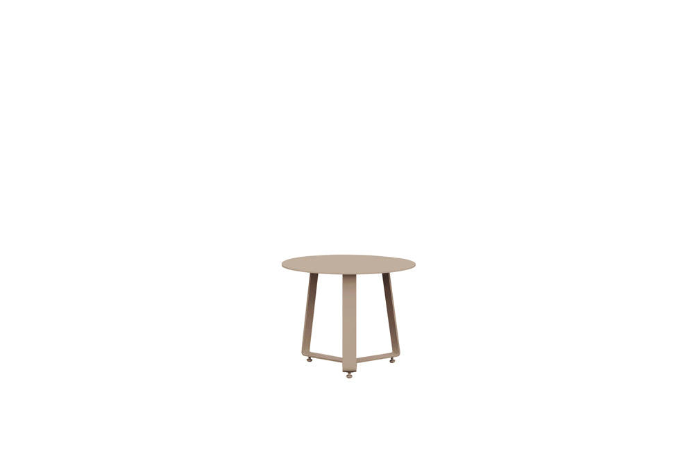 Mesa auxiliar Bangor Ø 45 cm aluminio taupe | Kubu #