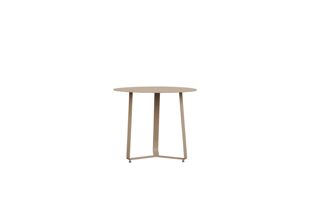 Mesa auxiliar Bangor Ø 60 cm aluminio taupe | Kubu #