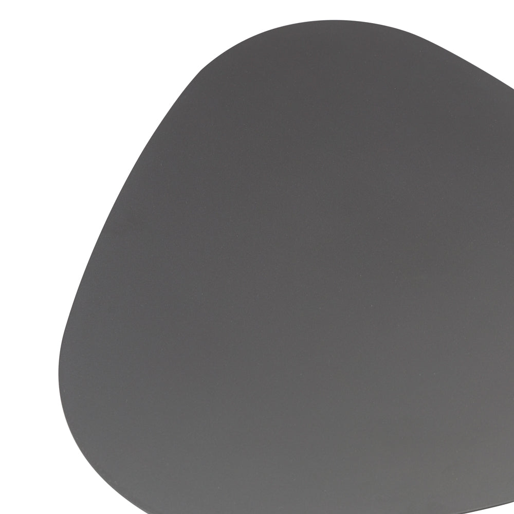 Mesa auxiliar Galt  Ø 50 aluminio antracita | Kubu #