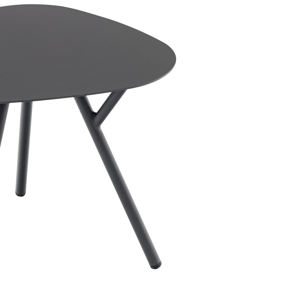 Mesa auxiliar Galt  Ø 50 aluminio antracita | Kubu #