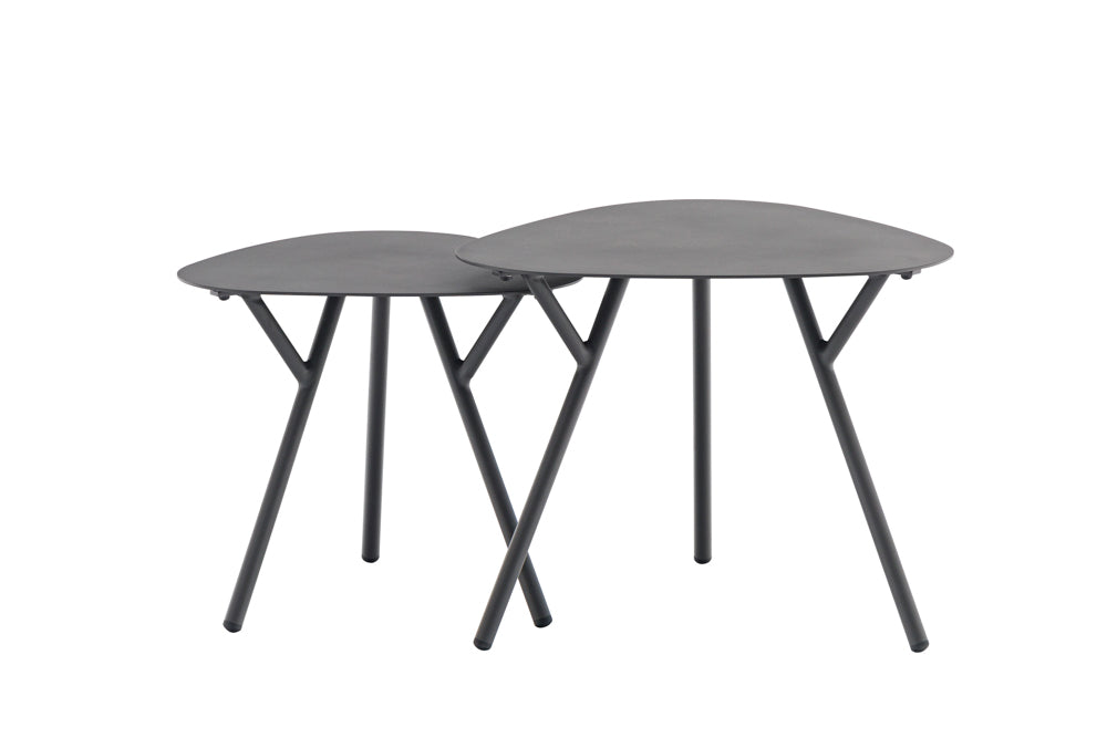 Mesa auxiliar Galt  Ø 50 aluminio antracita | Kubu #
