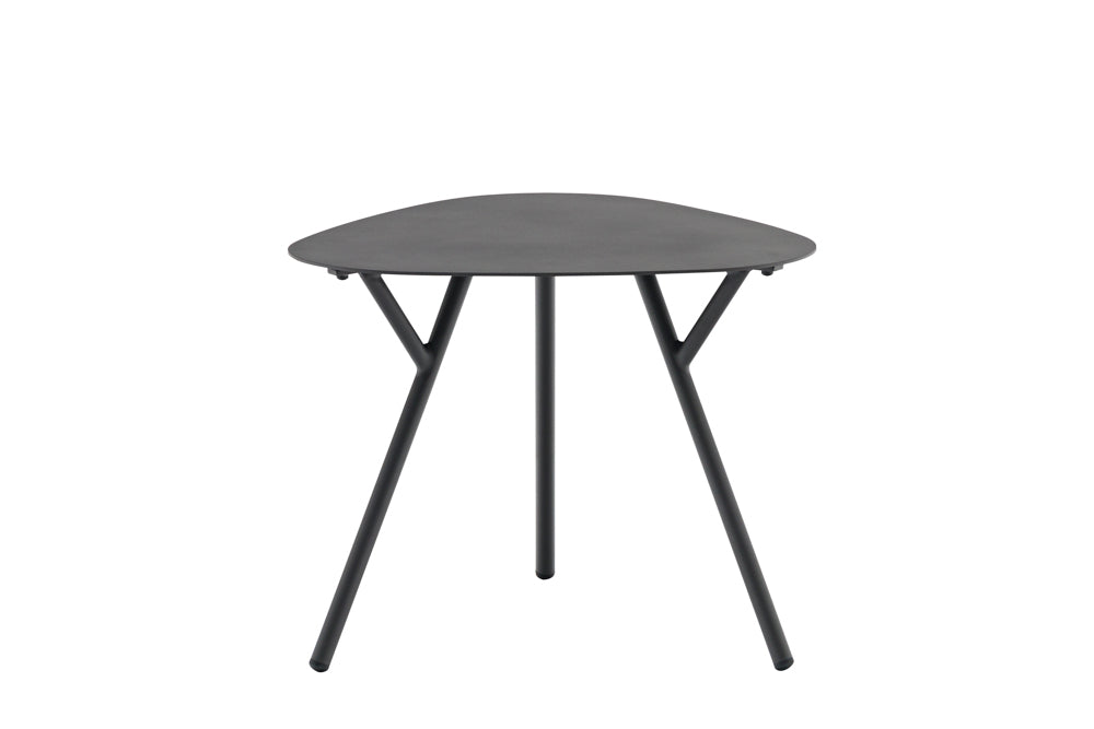 Mesa auxiliar Galt Ø 60 aluminio antracita | Kubu #
