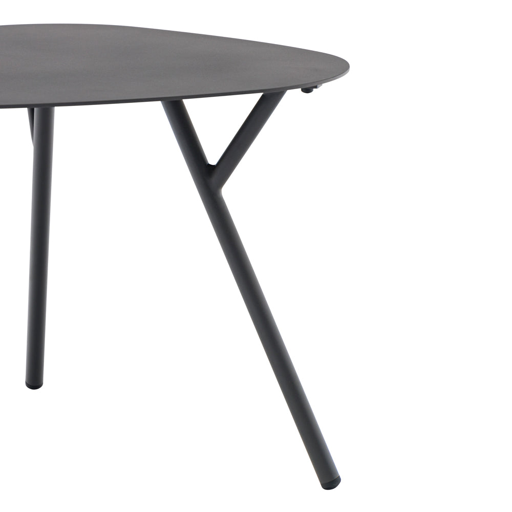 Mesa auxiliar Galt Ø 60 aluminio antracita | Kubu #