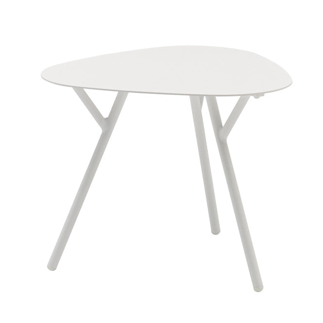 Mesa auxiliar Galt Ø 60 aluminio blanco | KUBU #