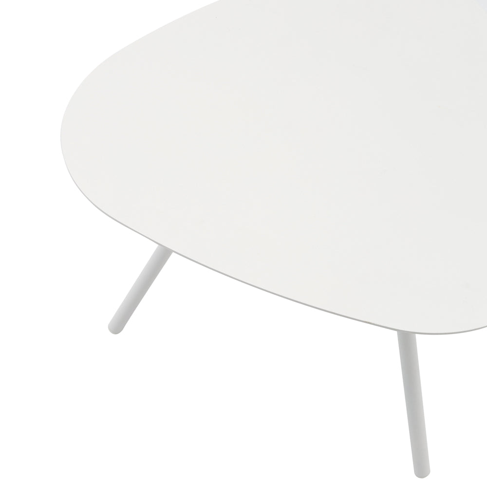 Mesa auxiliar Galt Ø 60 aluminio blanco | Kubu #