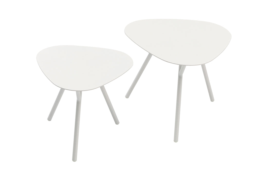 Mesa auxiliar Galt Ø 60 aluminio blanco | Kubu #