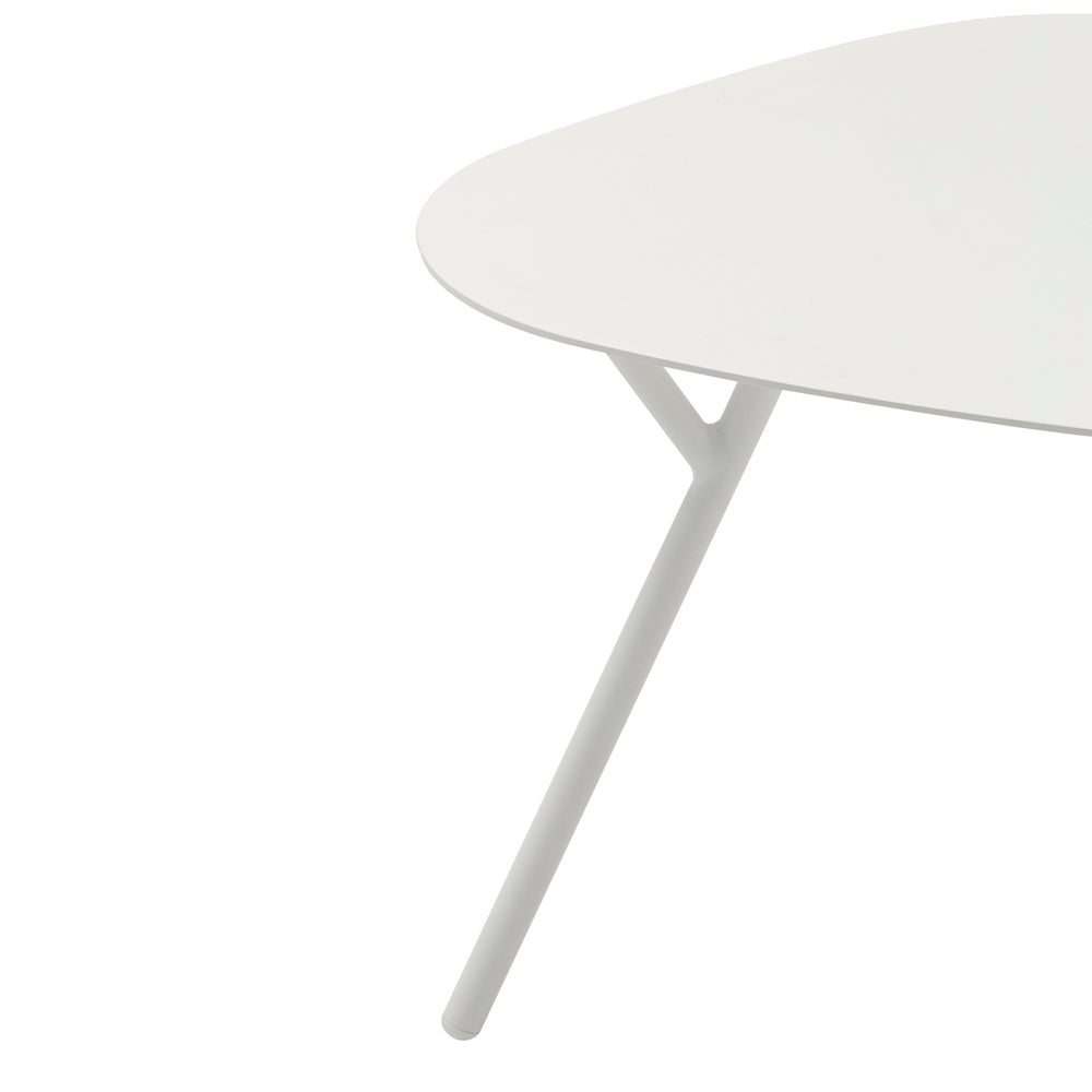 Mesa auxiliar Galt Ø 60 aluminio blanco | Kubu #