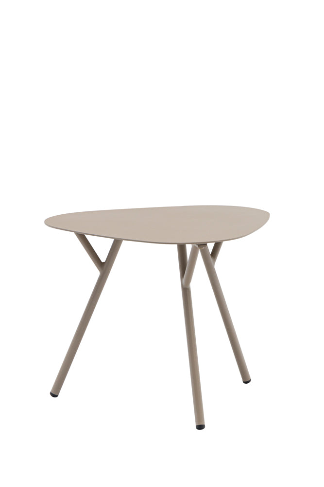 Mesa auxiliar Galt  Ø 60 aluminio taupe | Kubu #
