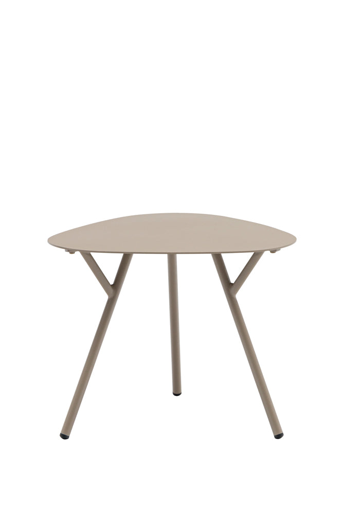 Mesa auxiliar Galt  Ø 60 aluminio taupe | Kubu #