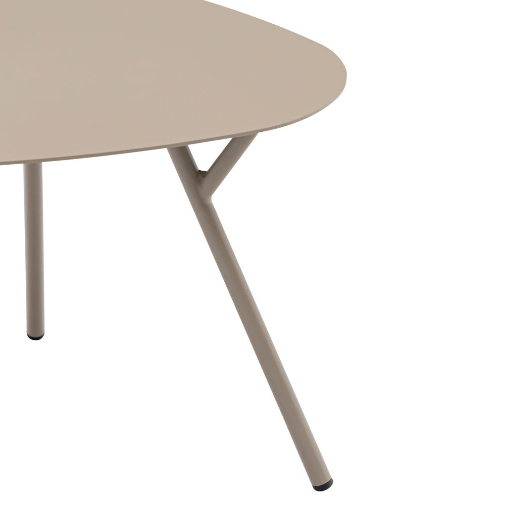 Mesa auxiliar Galt  Ø 60 aluminio taupe | Kubu #