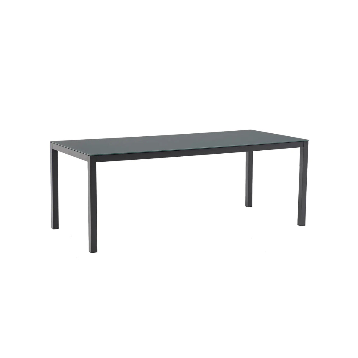Mesa de Comedor Adin Antracita Cristal Antihuellas 200x90 cm | KUBU #