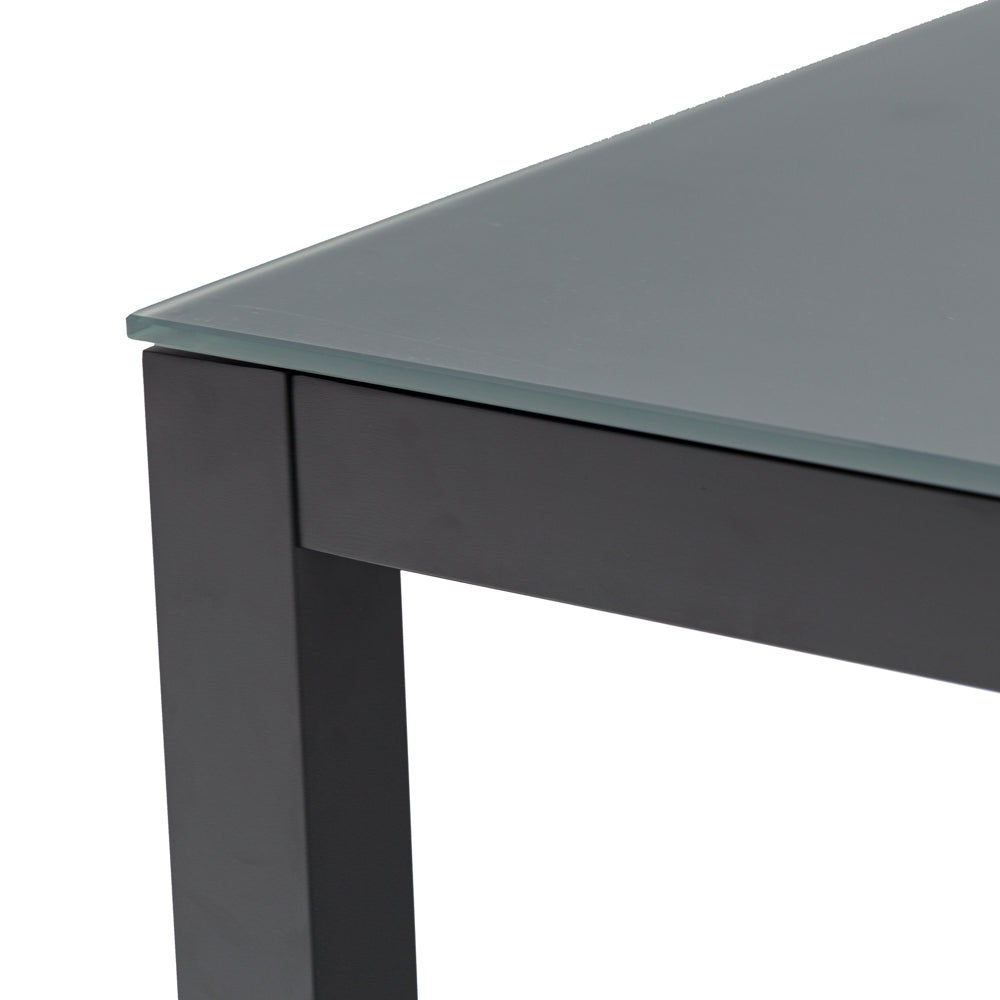 Mesa de Comedor Adin Antracita Cristal Antihuellas 200x90 cm | Kubu #