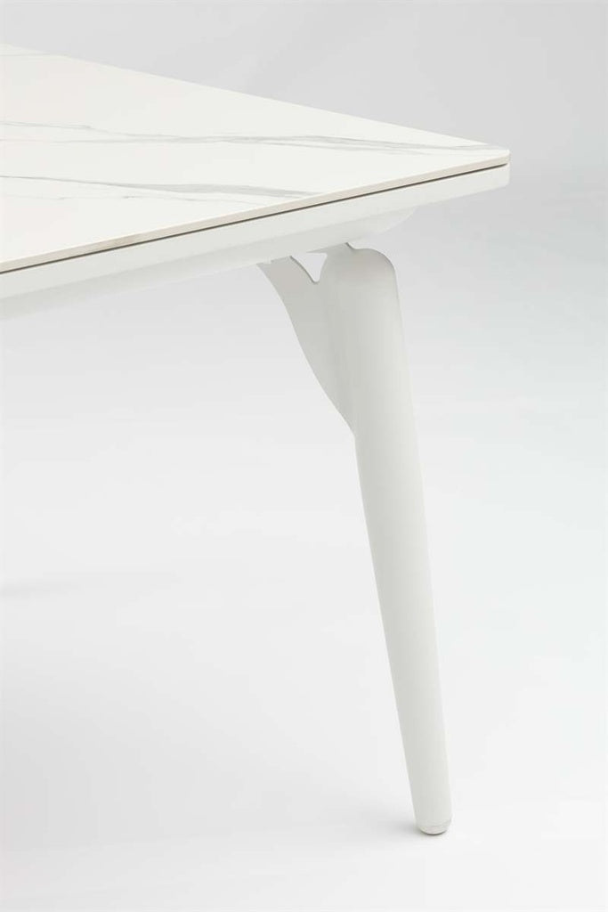Mesa de Comedor Exterior Irvine 220x100 cm | Aluminio y Porcelánico | Kubu #