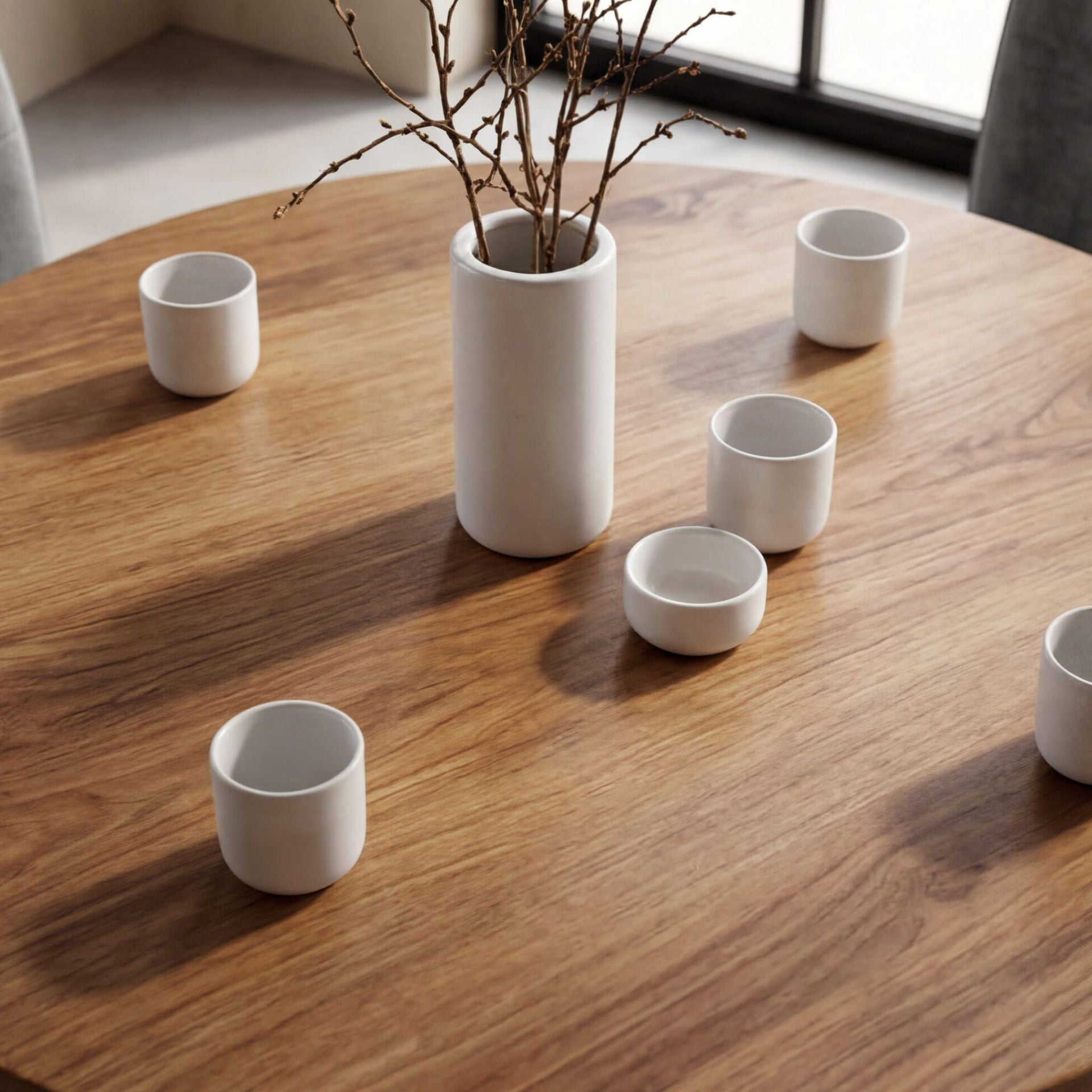 Mesa de Comedor Redonda Eivissa | Madera y Diseño Ø120 cm | KUBU #