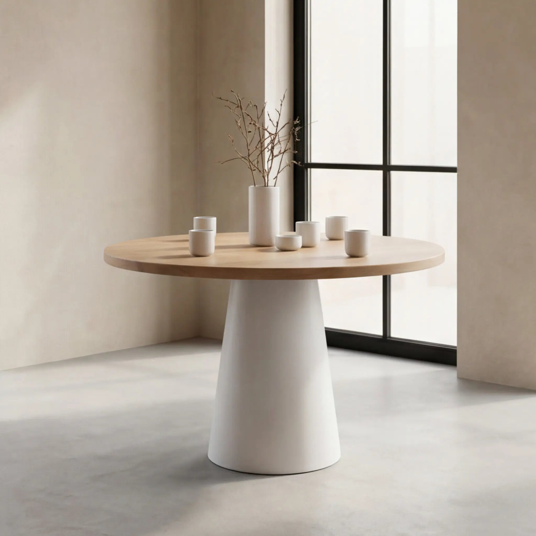 Mesa de Comedor Redonda Eivissa | Madera y Diseño Ø120 cm | KUBU #