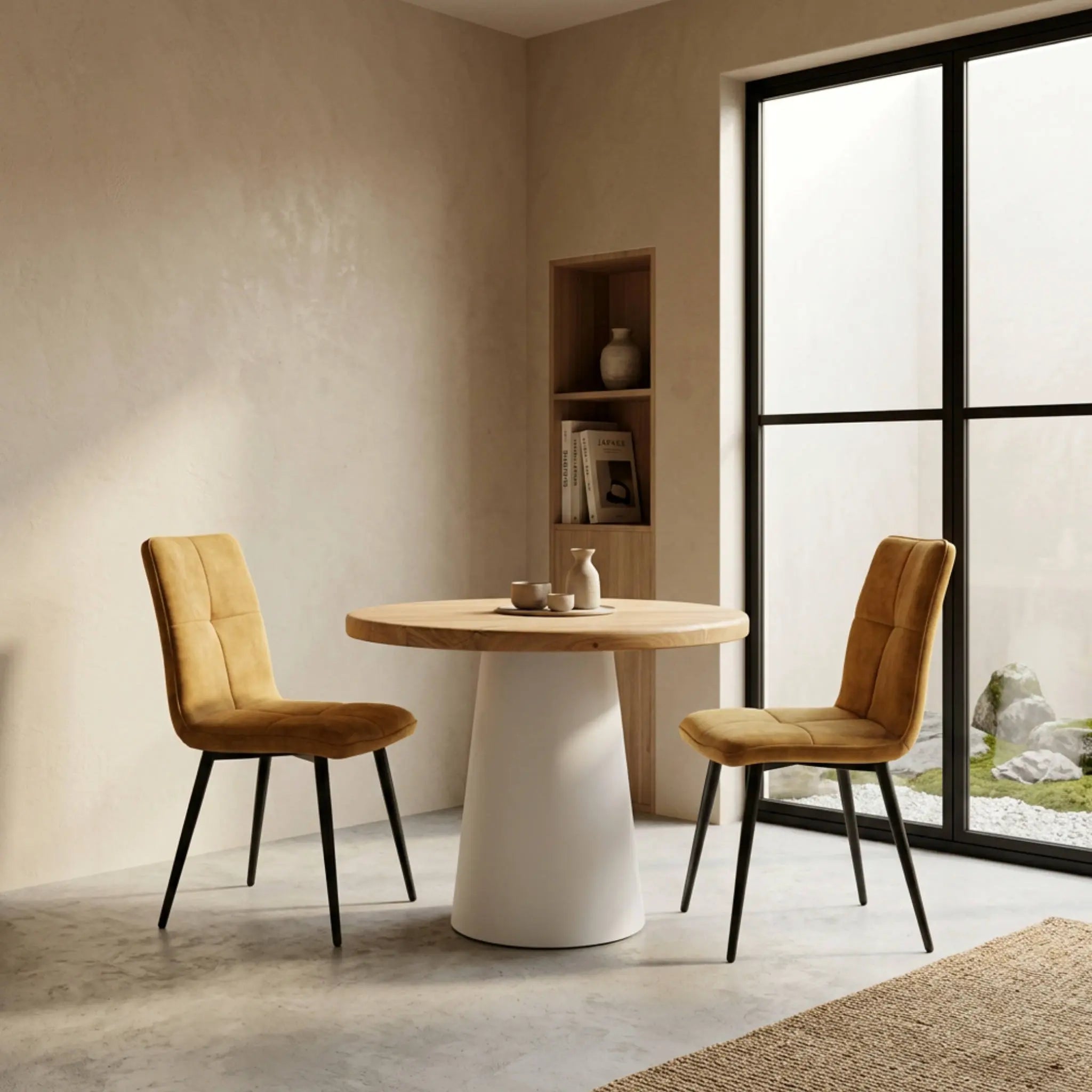 Mesa de Comedor Redonda Eivissa | Madera y Diseño Ø90 cm | KUBU #
